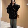 Women's Autumn & Winter Lazy Style Hooded Knit Cardigan - Korean Loose-Fit, High-Class Temperament Sweater Coat