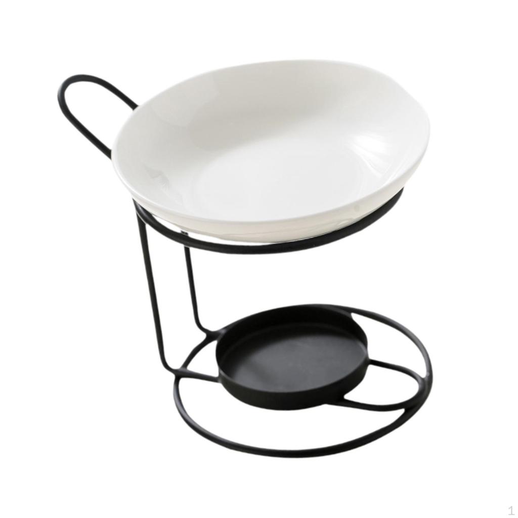 Quemador de Aceites Esenciales de Cerámica Decorativo Decoración para el Hogar Calentador Cuenco Desmontable para Mesa