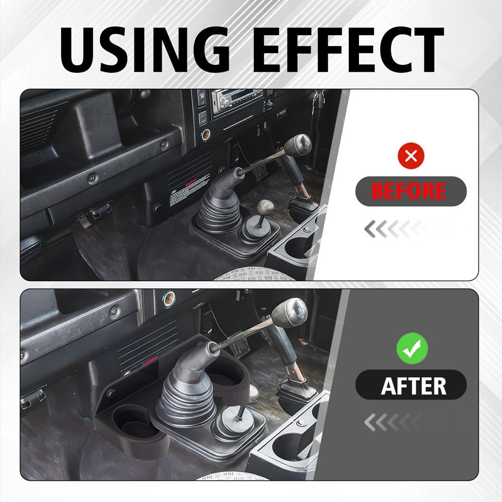 Double Hole Beverage Cup Holder For Defender 300Tdi Td5 Models 1994 To 2006RDX Short Center Console Cup Holder