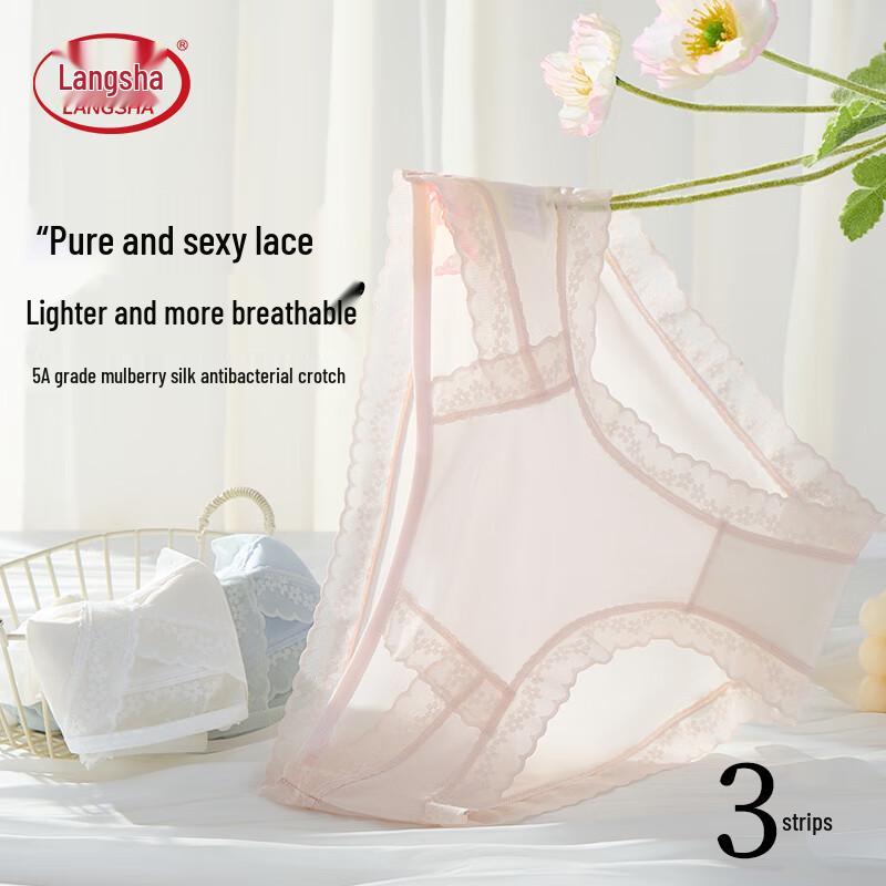 

Женские трусы-слипы Langsha со средней посадкой и кружевом L