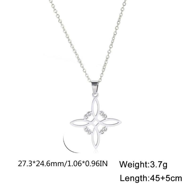 Fashion Celtic-Knot Pendant Necklace Witches-Knot Choker Chain Triquetra-Trinity Charm Clavicle Chain Jewelry Ornament