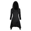 Women's Halloween Tree Print Convertible Collar Asymmetrical Cloak Tops