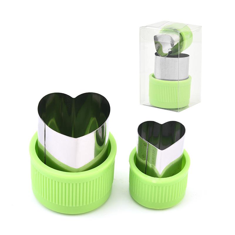 Stainless Steel Fruit Cutting Embossing Mold Small Wonton Biscuit Mold Heart/Flower Shape Vegetables Cutter Kitchen Tools