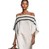 2026 Stand-Up Collar Striped Casual Loose Women's Dress, European & American Style