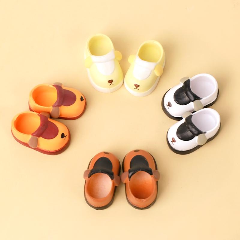 OB11 Puppy Pattern Cute Doll Shoes Ob11 Doll Cartoon Shoes Diy Lovely Toys For Dod Ddf Body9 1/12 Bjd Gsc Bjd Doll Shoes Accessories