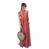 Summer Women's Sexy Satin Spaghetti Strap Evening Dress