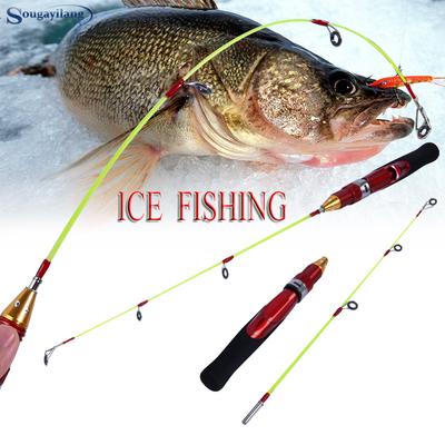 Canne à pêche sur glace 55 cm en Fiber de carbone hiver Sports de plein air accessoires de pêche sur glace canne à pêche sur glace