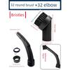 Attack Vacuum Cleaner round Brush Suction Head Hose Connector round Brush Head Hair Head Bf501bf502 Accessories Complete Collection Neutral