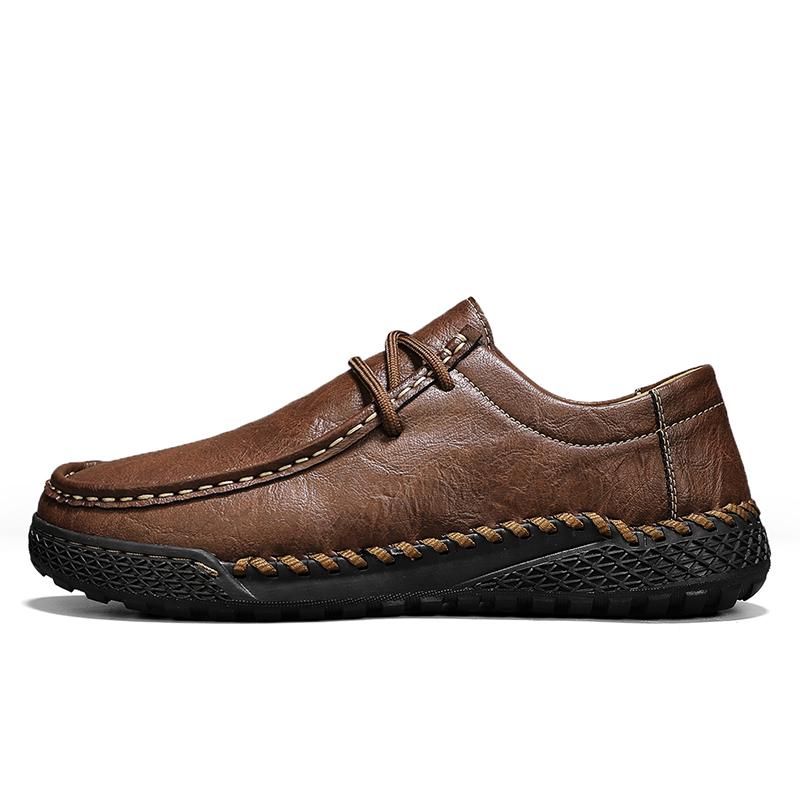 Fashion Genuine Leather Soft Casual Men Shoes Lightweight Leather Casual Shoes Men Loafers Comfy Moccasins All Match Driving Shoe