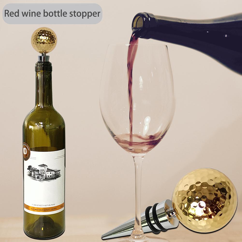 Stainless Steel Golfs Wine Preserver Present Unique Golfs Ball Design For Enthusiasts. Golfs Lovers Collection