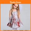 Halloween Costume For Kids Spooky Gray Bloodstained Ghost Bride Dress With Lace And Tulle Skirt