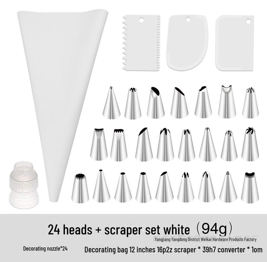Stainless Steel Cake Decorating Nozzle Set with EVA Bag