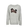 ONLY Women's Wool Blend Color Block Animal Print Sweater
