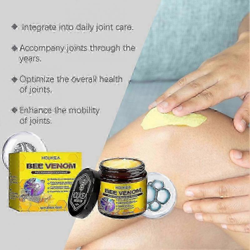3pcs Bee Venom Bone Healing Cream, Bee Venom Joint Therapy Pain Relief Massage Gel For Back, Neck, Hands, Knees, Lumbar Spine