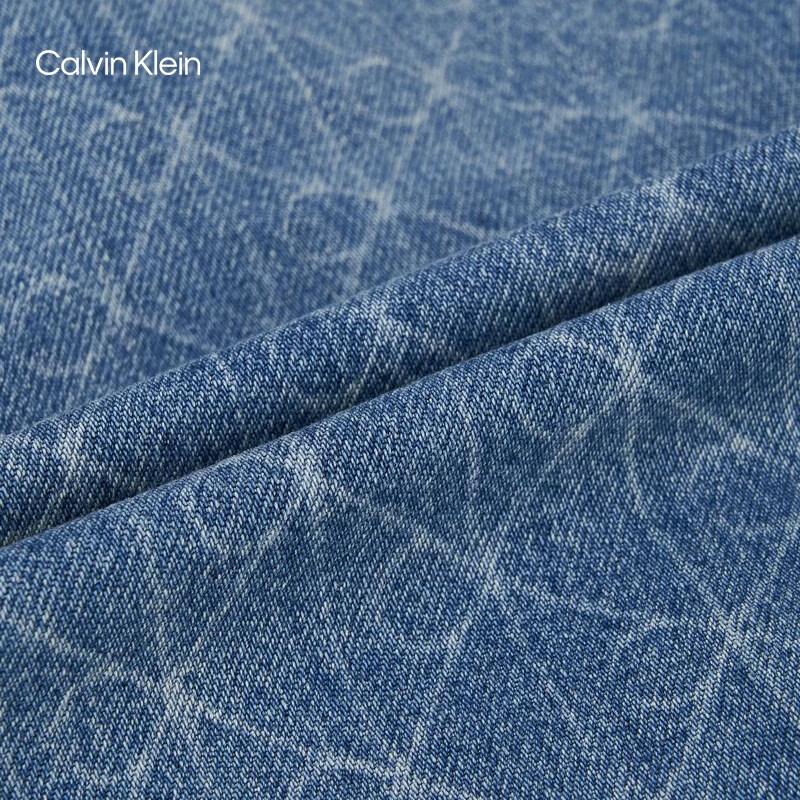Calvin Klein Men's Signature Print Cotton Denim Jacket 4RH760G