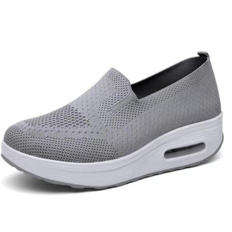 Air cushion rocking mesh shoes women's summer new fly-woven breathable casual shoes one-pedal women's shoes wholesale