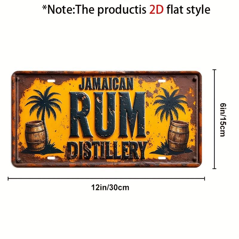 D Plane Only Decorative Items Available pc Vintage Jamaican Rum Metal Sign And Ornament Rustic Wall Decor Suitable