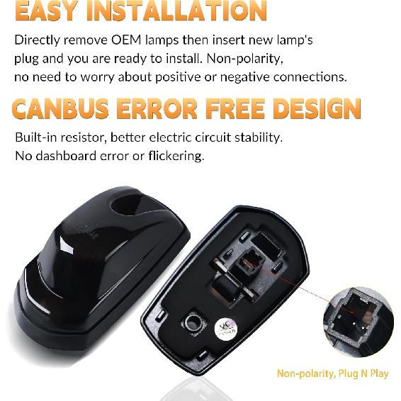 Cab Roof Top Marker Lights White Led Clearance Running Lamps for 2017-2022 Ford F250 F350 F450 F550 Super Duty Pickup Trucks, 5PCS (Smoked Black)