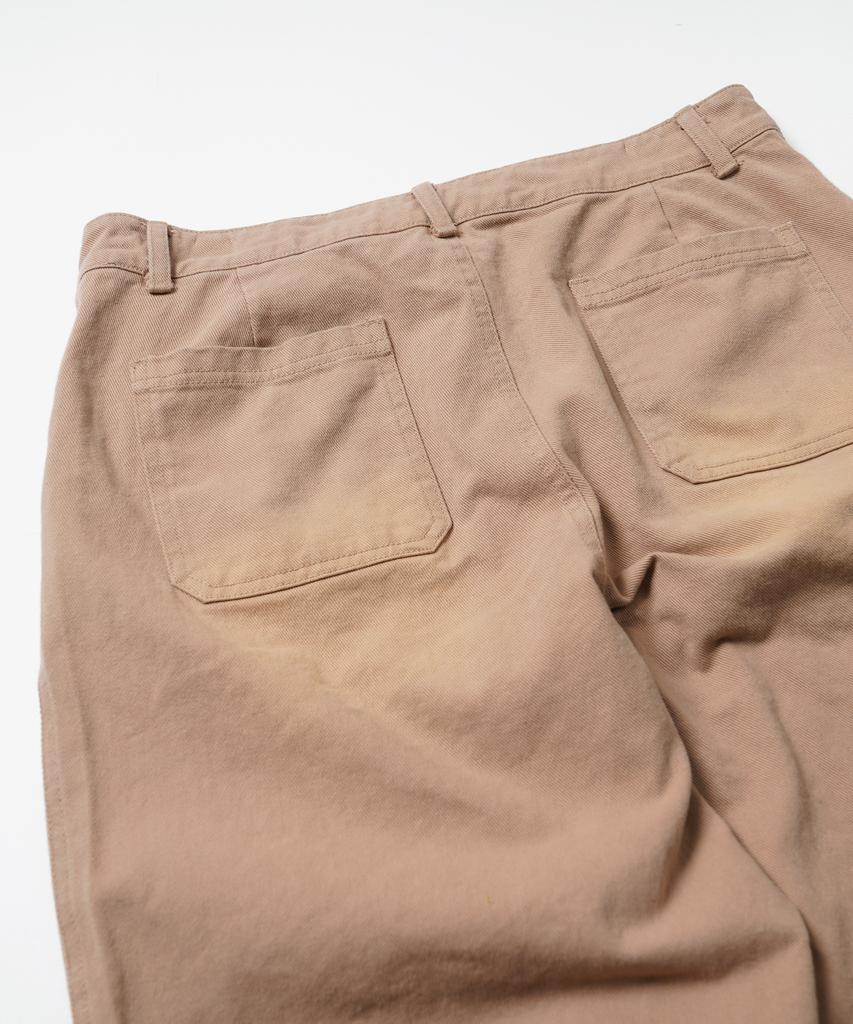FRIZMWORKS Washed Cotton One Tuck Pants _ Beige