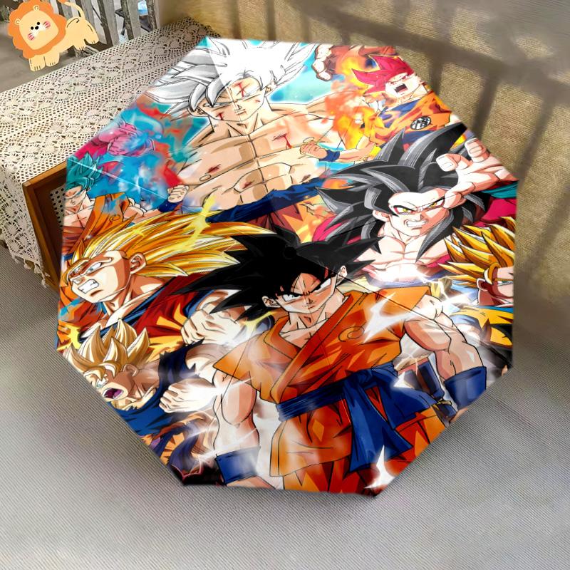 1 PC Automatic Folding Umbrella - Dragon Ball Z Pattern Portable Foldable Design With 8 Ribs Christmas Birthday Gifts