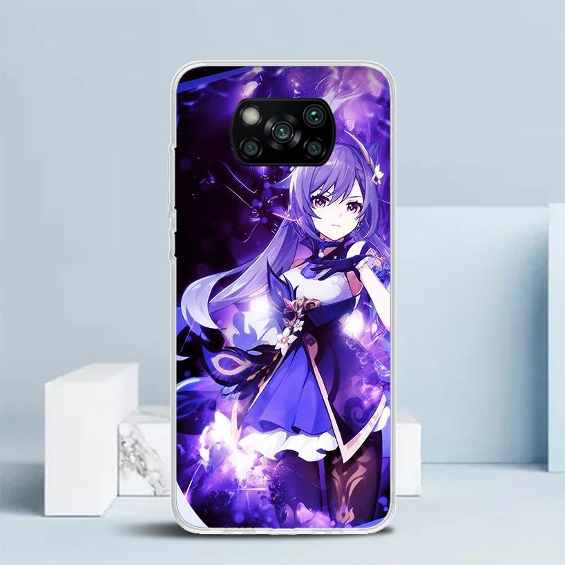 Keqing Genshin Impact Phone Case For Xiaomi Poco F7 Ultra X5 X6 X7 Pro M7 Redmi 15C 15 13C 13 12C 12 10C 10 10A 9 9C 9A 9T Cover