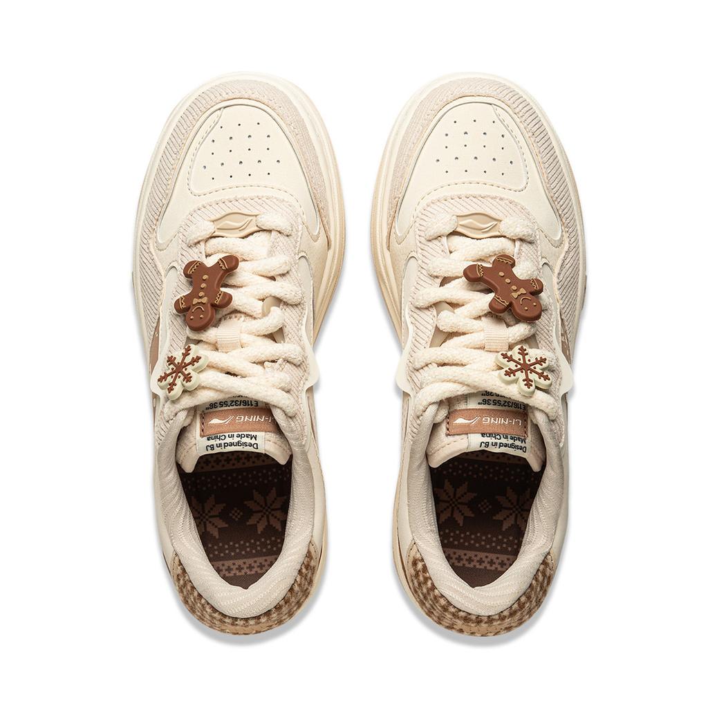 Li Ning Future C1 Synthetic Leather Cow Split Leather Versatile Comfortable Shock Absorbing Wear Resistant Low Top Skate Shoes AGCU172-4
