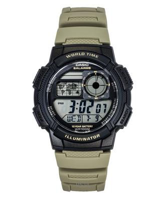 Pulseira de Resina Digital Padrão Quartzo AE-1000W-5AV 100M Relógio Masculino