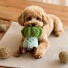 Interactive Puppy Chewing Toys Plush Cauliflower Dog Toy, Squeaky Chew Soft Durable Small Stuffed Toy for And Medium Dogs, Teething Indoor Outdoor Pet