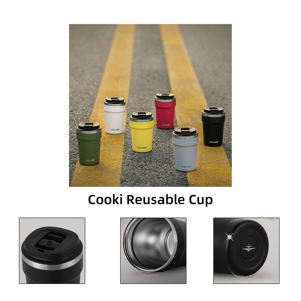 MHW-3BOMBER 360ml Coffee Cups Portable Car Travel Mug with Leak-proof Lid Thermal Mugs Double Walled Water Cup Home