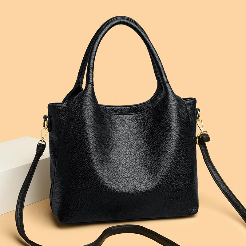 Designer High Quality Soft Leather Large Women 2025 Shoulder Bag Messenger Handbags Shopping Messenger Genuine Brand Women Bags