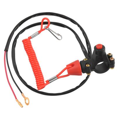 Tether Lanyard Emergency Kill Stop Engine Switch Push Button for Off-Road Motorcycle ATV 49CC Mini Car Spring Draw Cord Flameout