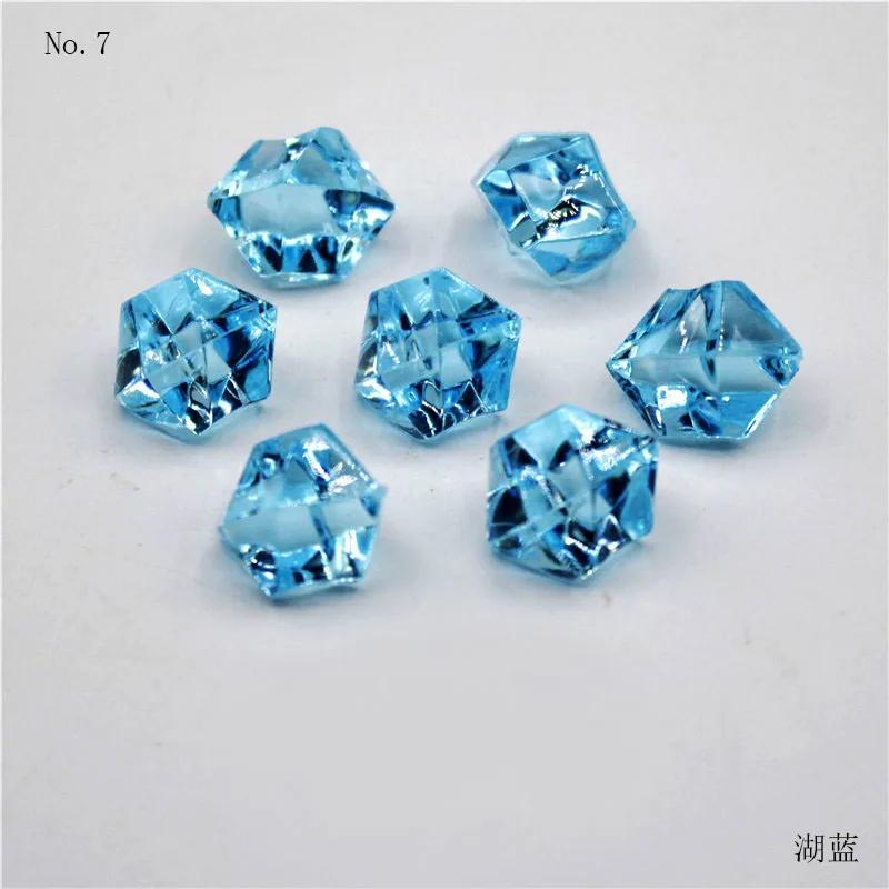 100Pcs 11*14mm Crushed Diamond Ice Crystal Clear Plastic Rocks Fake Diamonds Clear Acrylic Gems for Decor Photography Prop