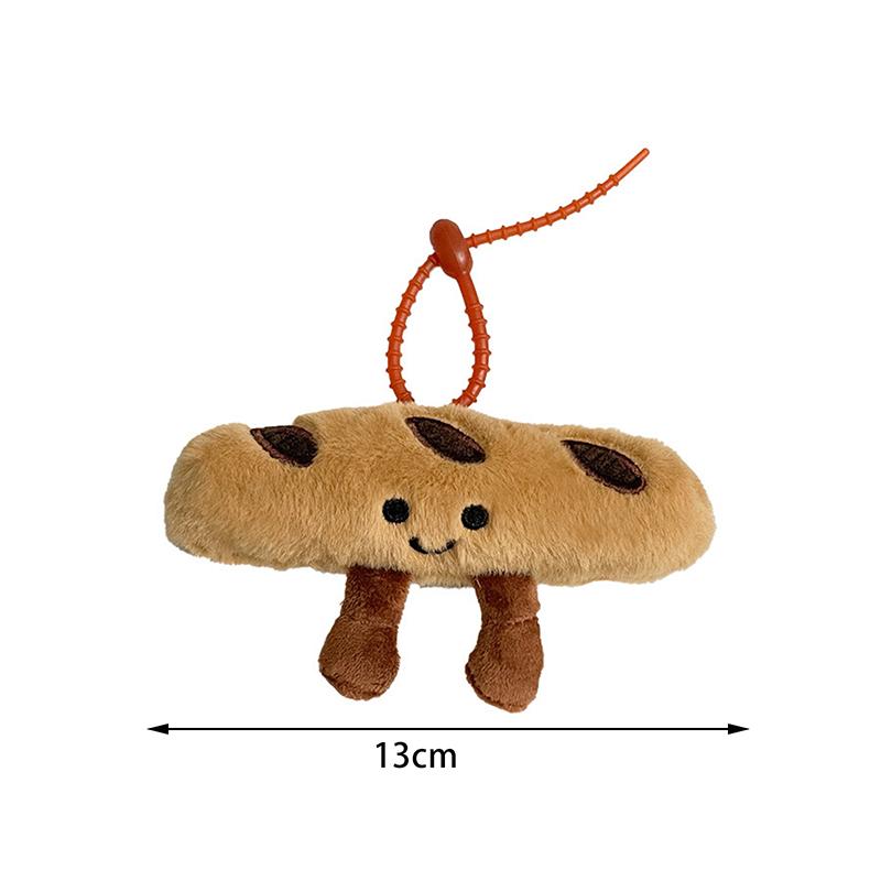 Kreativní plyšový přívěsek na chleba Kreslená závěsná ozdoba Přívěsek na klíče croissant Plněná panenka Přívěsek na tašku Doplňky na tašku