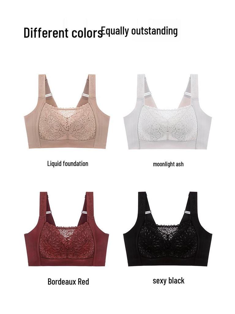 Plus Size Full Coverage Minimizer Bra with Side Support for Large Busts