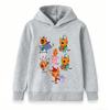 Kids Boys Girls Cartoon Cats Print Hoodie Casual Long Sleeve Pullover Sweatshirt for Daily Holiday Wear
