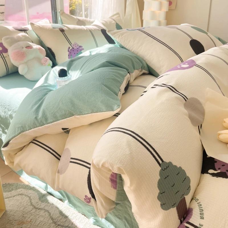 Povlečení Capybara Queen Size 4ks pro milovníky Kapybary Kluci Dívky Dárky Kreslený povlak na přikrývku Oboustranný povlak na přikrývku na kávu