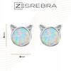Delicate Earrings S925 Pearl Kittens Colorful Cat Gift