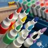Acrylic Marker 12/24/36/48 Color Acrylic Paint Pen Brush Tip Marker for Painting On Paper Wood Glass Fabric Metal Stone