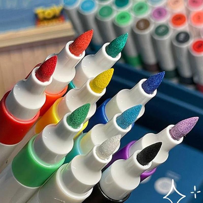 Acrylic Marker 12/24/36/48 Color Acrylic Paint Pen Brush Tip Marker for Painting On Paper Wood Glass Fabric Metal Stone