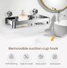 Bathroom Wall Shelf Bathroom Rack Storage Organizer with Suction Cup No Drilling Soap Holder for Bedroom Kitchen Home Decor