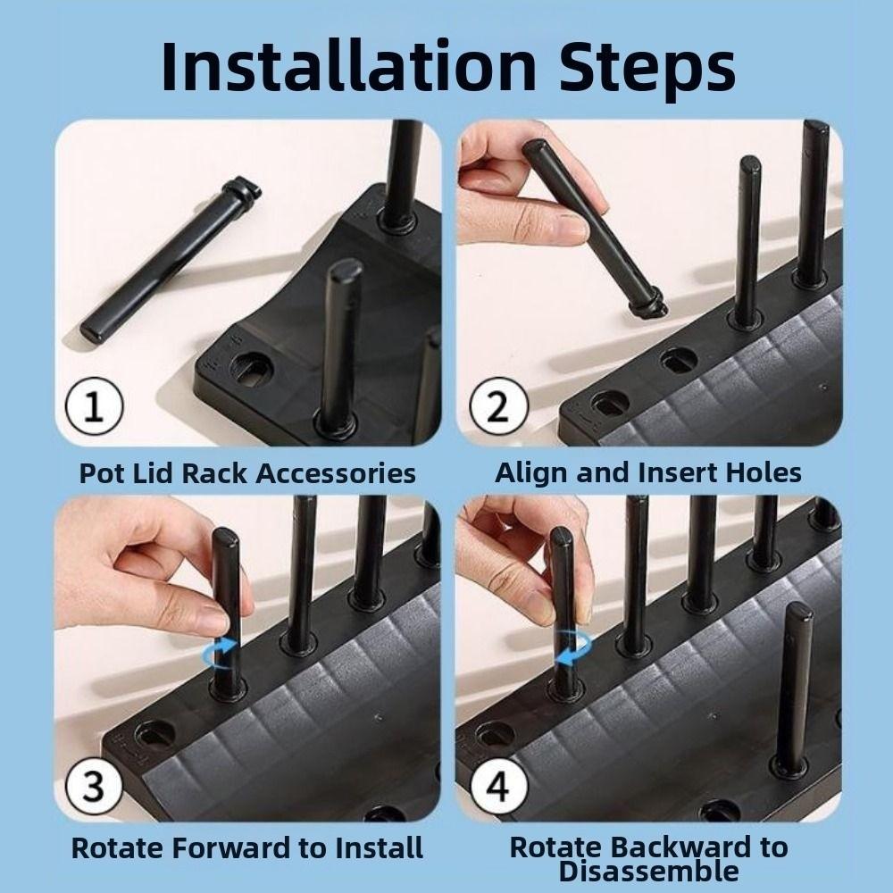 Adjustable Pot Lid Rack Plastic Cutting Board Holder Multi-functional Dish Drying Rack Countertop