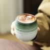 4pcs Mixed Ceramic Coffee Cup Set,Small Espresso Cups, Coarse Pottery Handmade Creative Striped Nordic Style Mugs,Breakfast Cups,Milk Cups,Latte Cups