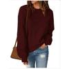 Spring and Autumn New Floral Yarn Pullover Casual Versatile Casual Round Neck Knitted Sweater Top for Women