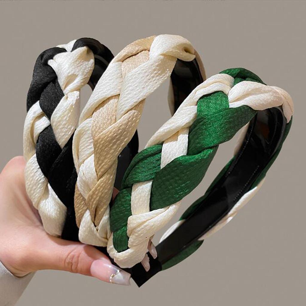 PROLY New Fashion Headband Handmade Patchwork Braided Turban Hairband Spring Hair Accessories