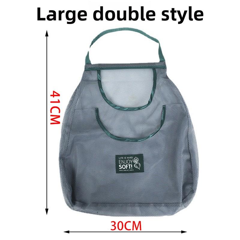 Thick Durable Kitchen Hanging Storage Bag for Fruits, Vegetables, Ginger, Garlic, Handheld Storage Bag for Home Convenient Organ