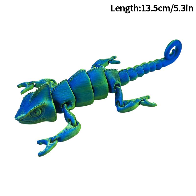 

3D-печатный шарнир хамелеона, подвижная светящаяся фигурка хамелеона, модель аквариума, пейзаж, креативное украшение для животных, декор, подарок для ребенка