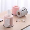 Round Plastic Tissue Box Multifunctional Sturdy Construction Dustproof Tissue Holder for Home Office Entryway Coffee Table Use