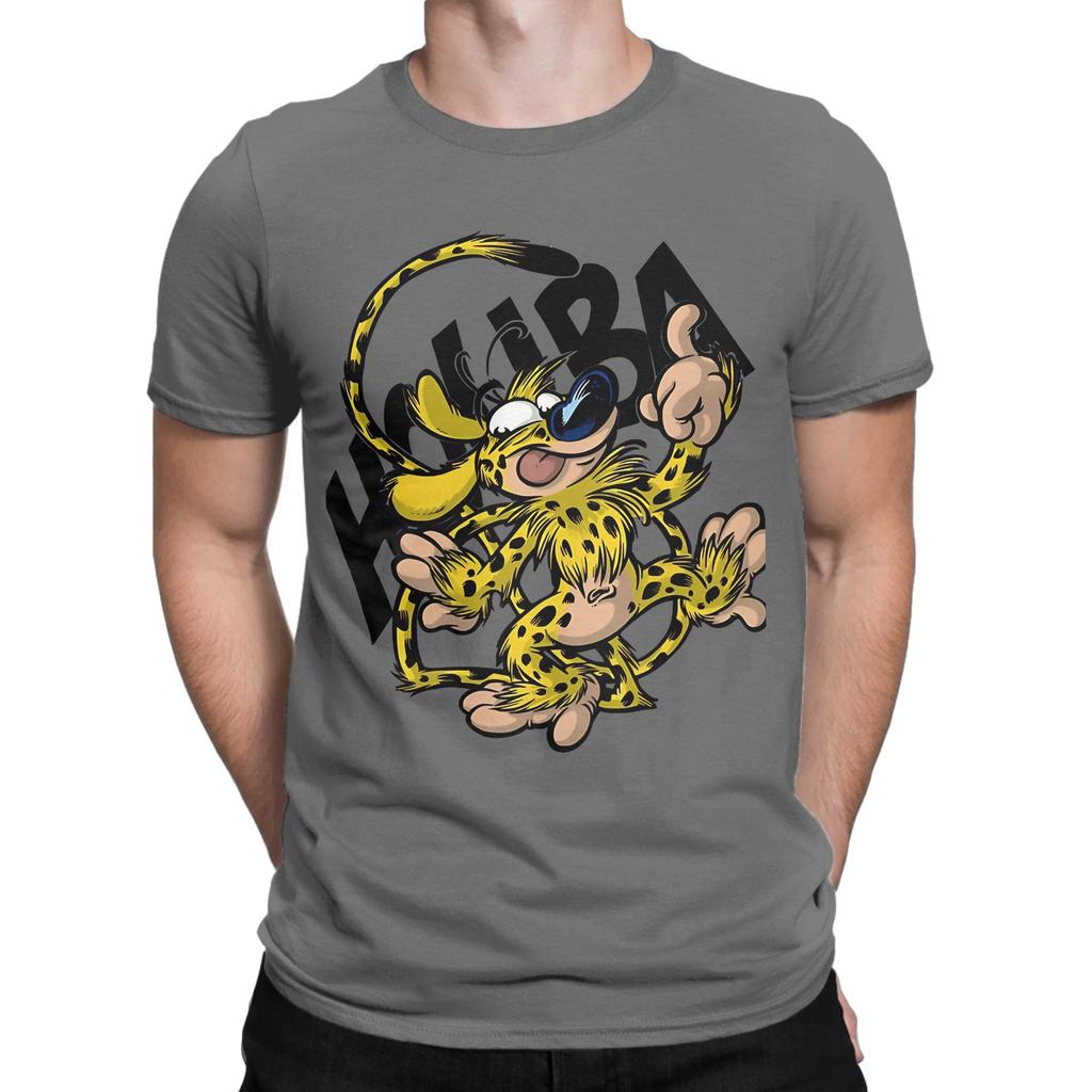 Tag für Spirou Grafik 100% Baumwolle T-Shirt Marsupilami Oberteile T-Shirts Für Unisex