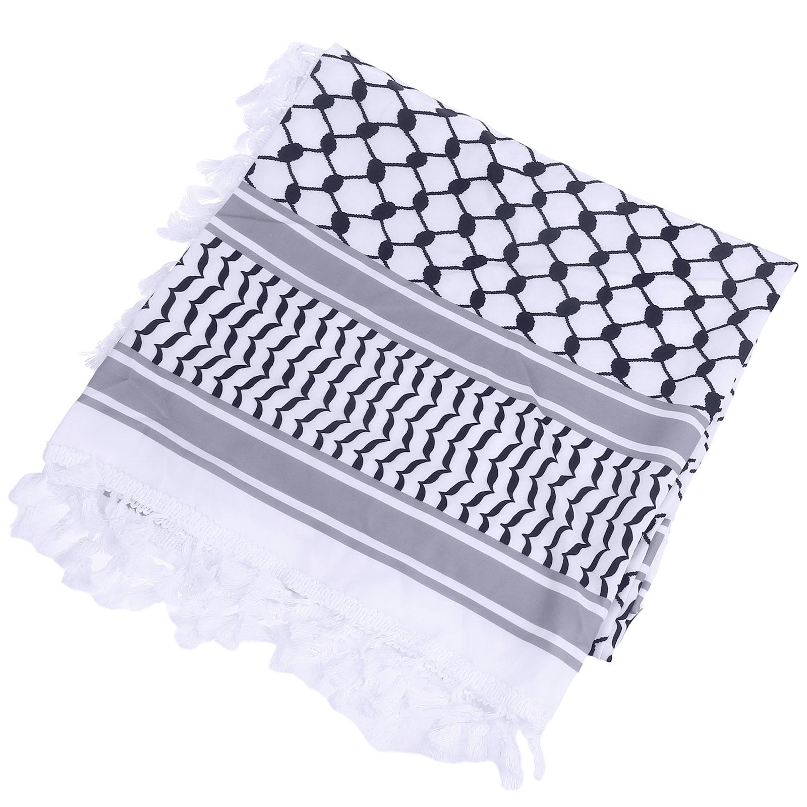 

Дышащий шарф Shemagh Tacticals Desert, зимний шарф, утеплитель для шеи, повязка на голову, ветрозащитный шарф с кисточками белый