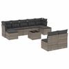 VidaXL Garden Lounge Set with Cushions 10 Pcs Grey Braided Resin 3250119